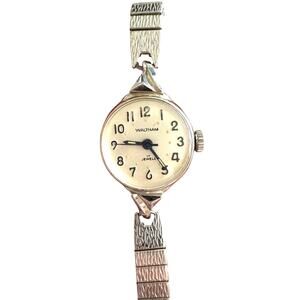 Vintage Waltham 17 Jewel Ladies Mechanical Cocktail Wristwatch in Steel & Chrome